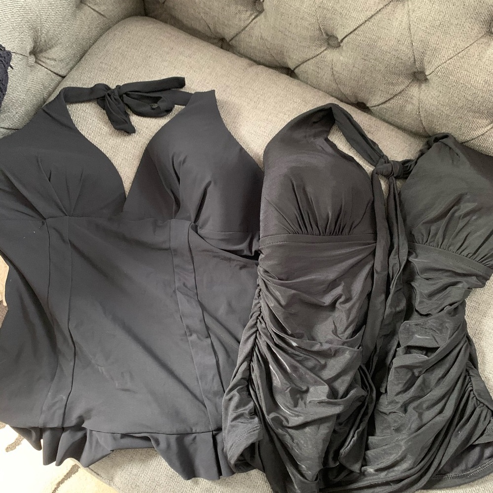 Black Tankini Tops Size 12 La Blanca